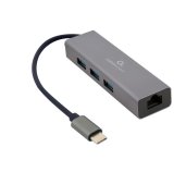 Gembird USB-C GBit adapter + 3x USB 3.1 foto