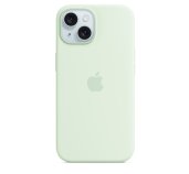 iPhone 15+ Silicone Case with MS - Soft Mint foto