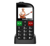 EVOLVEO EasyPhone FL, mobilní telefon pro seniory s nabíjecím stojánkem, černá foto