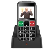 EVOLVEO EasyPhone ET, mobilní telefon pro seniory s nabíjecím stojánkem, stříbrná foto